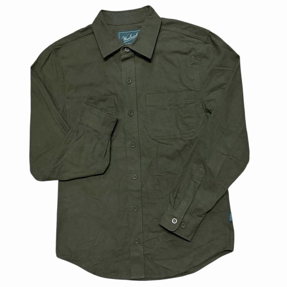 Woolrich Green Label Chamois‎ Shirt Men's Small Flannel Button Front Dual Pocket